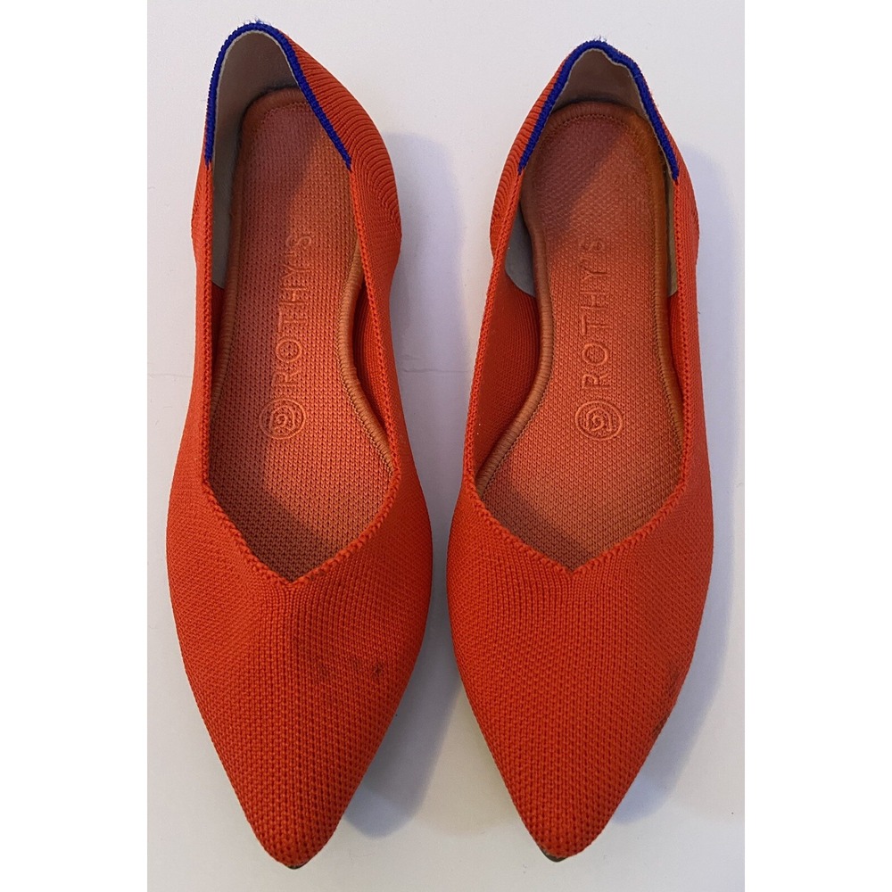 Rothy's The Point Women's Flame Slip On Ballet‎ Flat Shoes Size 7